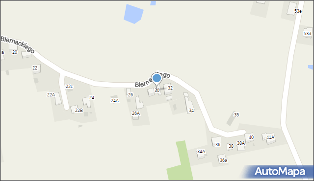 Szczerbice, Biernackiego, 30, mapa Szczerbice