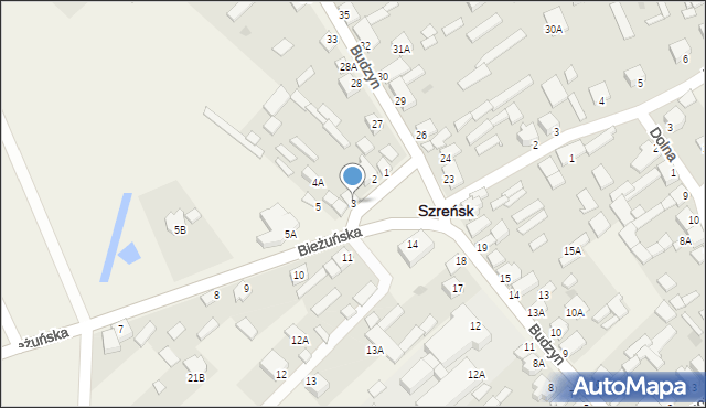 Szreńsk, Bieżuńska, 3, mapa Szreńsk