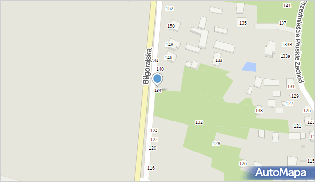 Tarnogród, Biłgorajska, 134, mapa Tarnogród