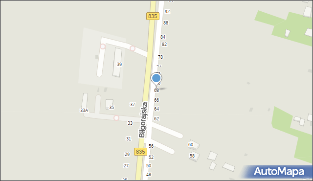 Tarnogród, Biłgorajska, 68, mapa Tarnogród
