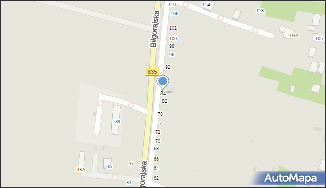 Tarnogród, Biłgorajska, 84, mapa Tarnogród