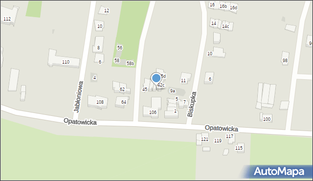 Tarnowskie Góry, Biskupka Emanuela, 45b, mapa Tarnowskie Góry