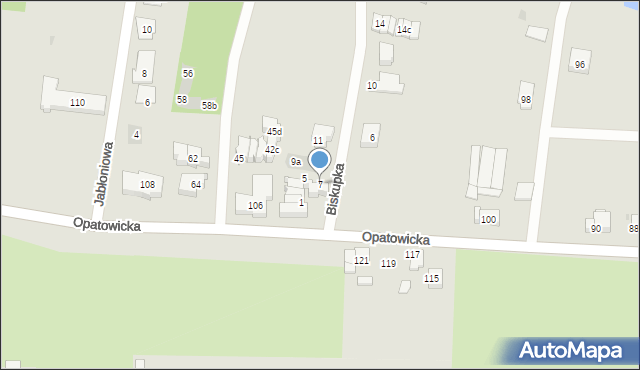 Tarnowskie Góry, Biskupka Emanuela, 7, mapa Tarnowskie Góry