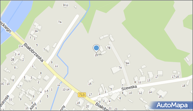 Tomaszów Mazowiecki, Białobrzeska, 13, mapa Tomaszów Mazowiecki