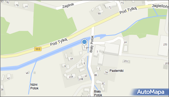 Tylka, Biały Potok, 2, mapa Tylka