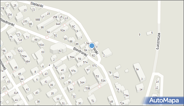 Warszawa, Biedronki, 82A, mapa Warszawy