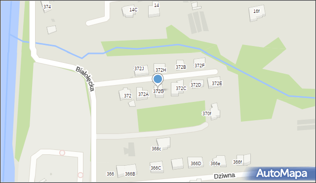 Warszawa, Białołęcka, 372G, mapa Warszawy