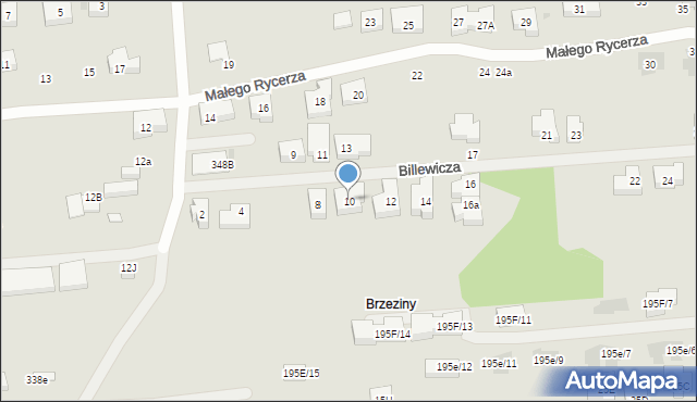 Warszawa, Billewicza Herakliusza, 10, mapa Warszawy