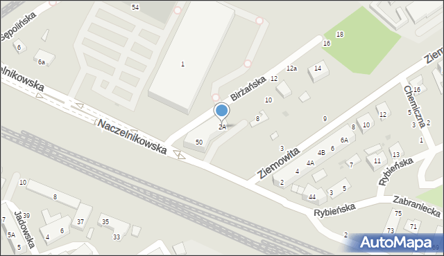 Warszawa, Birżańska, 2A, mapa Warszawy