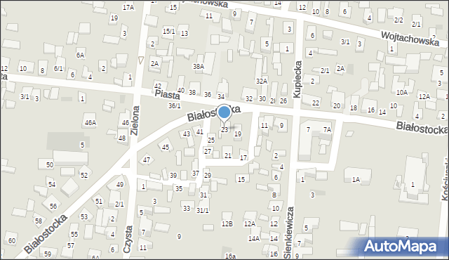 Wasilków, Białostocka, 23, mapa Wasilków