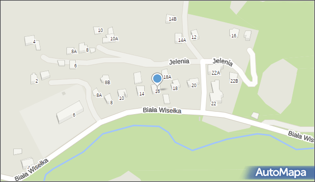 Wisła, Biała Wisełka, 16, mapa Wisła