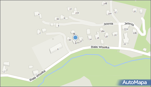 Wisła, Biała Wisełka, 8, mapa Wisła