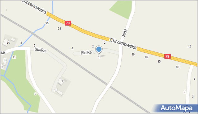 Wola Filipowska, Białka, 1, mapa Wola Filipowska