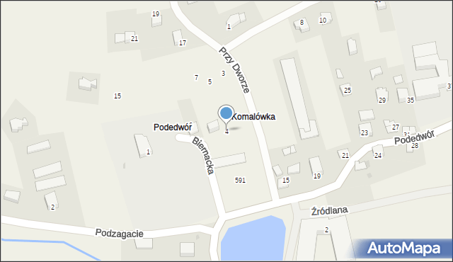 Wołowice, Biernacka, 4, mapa Wołowice