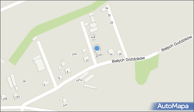 Wrocław, Białych Goździków, 12, mapa Wrocławia