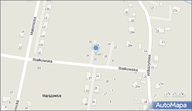 Wrocław, Białkowska, 24, mapa Wrocławia