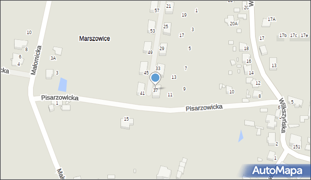 Wrocław, Białkowska, 37, mapa Wrocławia