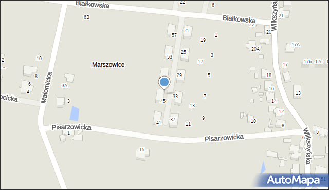 Wrocław, Białkowska, 47, mapa Wrocławia