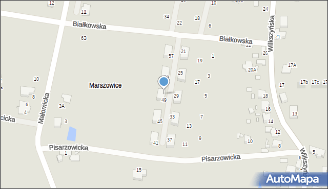 Wrocław, Białkowska, 51, mapa Wrocławia