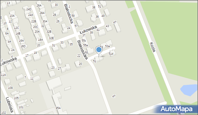 Wrocław, Białostocka, 51b, mapa Wrocławia