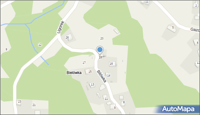 Wrząsowice, Bilówka, 18, mapa Wrząsowice