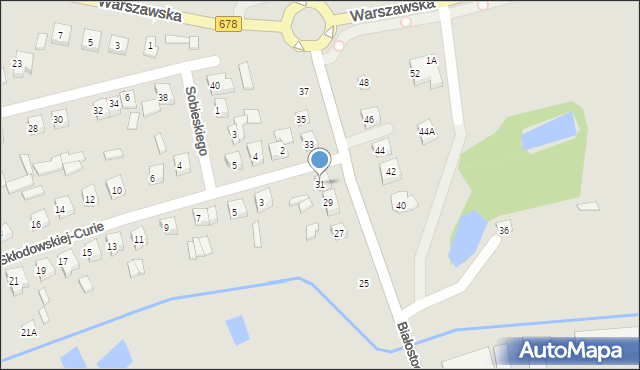Wysokie Mazowieckie, Białostocka, 31, mapa Wysokie Mazowieckie