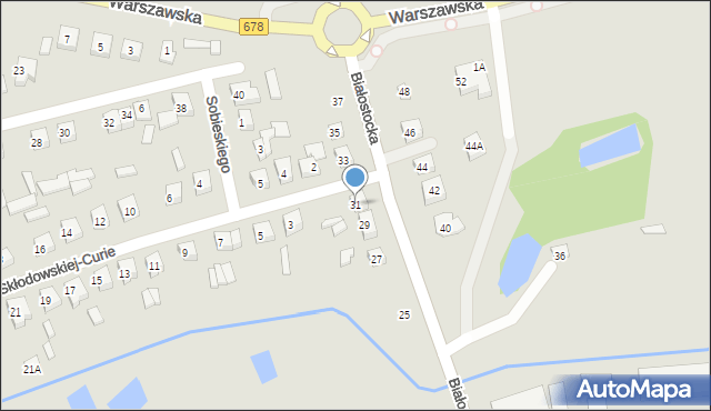 Wysokie Mazowieckie, Białostocka, 31, mapa Wysokie Mazowieckie