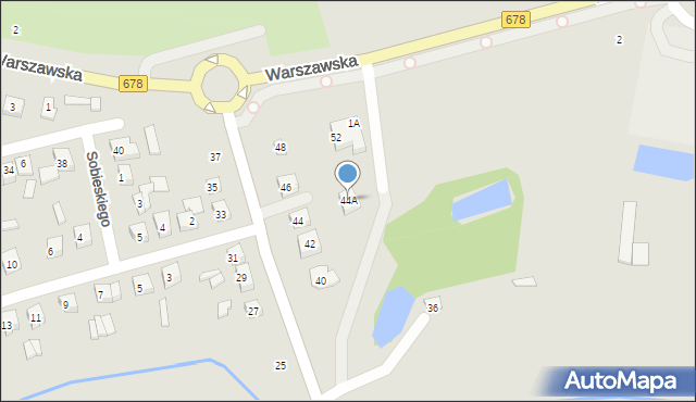 Wysokie Mazowieckie, Białostocka, 44A, mapa Wysokie Mazowieckie