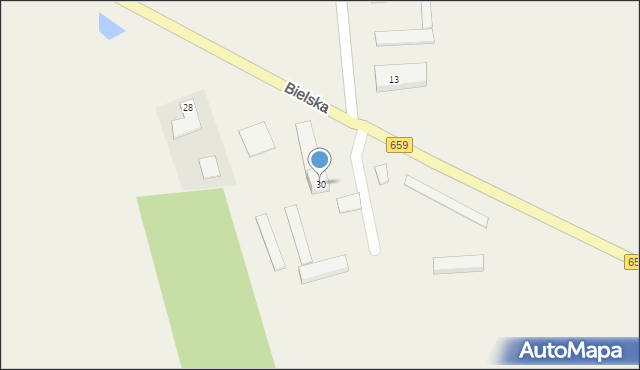 Wyszki, Bielska, 30, mapa Wyszki