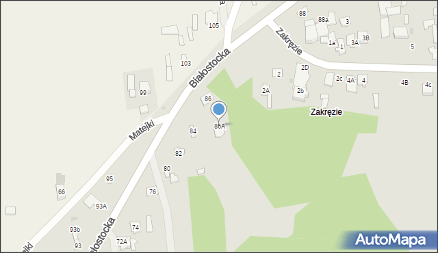 Wyszków, Białostocka, 86A, mapa Wyszków