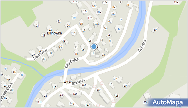 Zakopane, Bilinówka, 30a, mapa Zakopanego