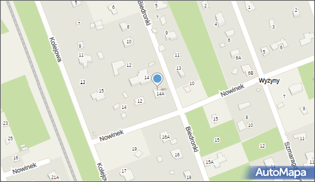 Zalesie Górne, Biedronki, 16B, mapa Zalesie Górne