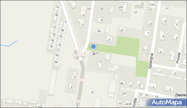 Zielonki-Wieś, Białej Góry, 2B, mapa Zielonki-Wieś