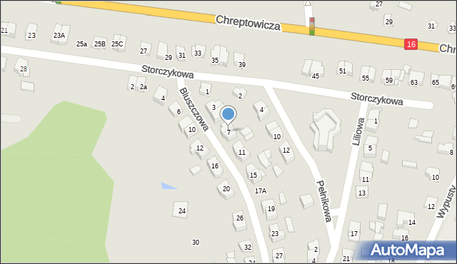 Augustów, Bluszczowa, 7, mapa Augustów
