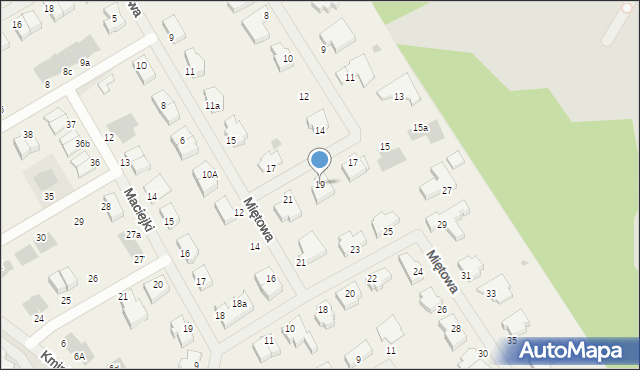 Bezrzecze, Bluszczowa, 19, mapa Bezrzecze