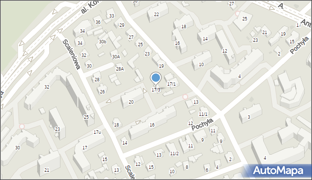 Białystok, Blokowa, 17/3, mapa Białegostoku