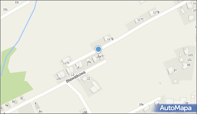 Bibice, Bławatkowa, 15d, mapa Bibice