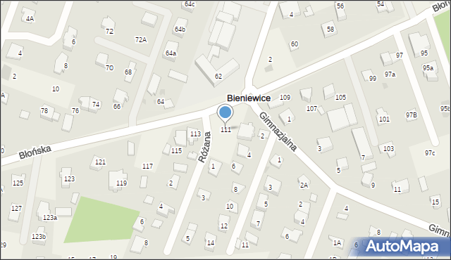 Bieniewice, Błońska, 111, mapa Bieniewice