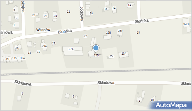 Bieniewice, Błońska, 25D, mapa Bieniewice