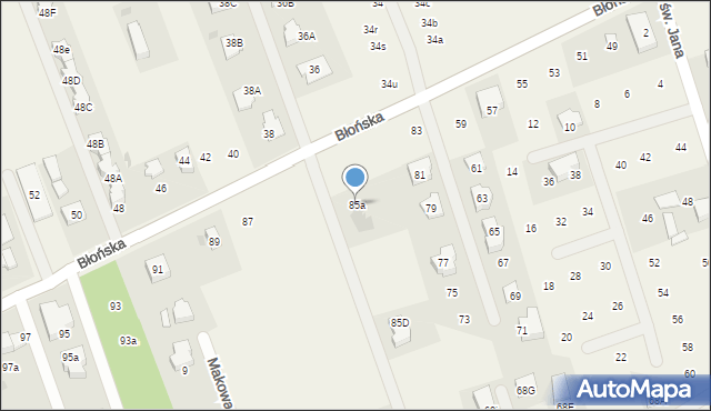 Bieniewice, Błońska, 85a, mapa Bieniewice