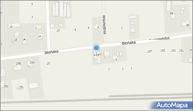 Bieniewice, Błońska, 9-23, mapa Bieniewice