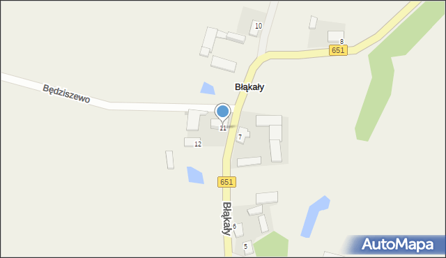 Błąkały, Błąkały, 11, mapa Błąkały