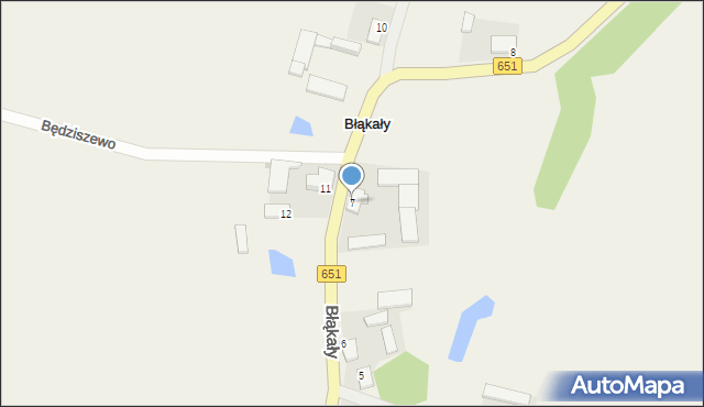 Błąkały, Błąkały, 7, mapa Błąkały