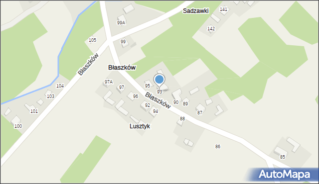 Błaszków, Błaszków, 93, mapa Błaszków