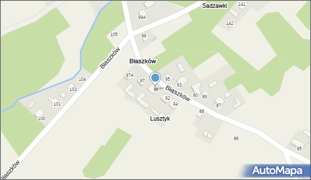 Błaszków, Błaszków, 96, mapa Błaszków