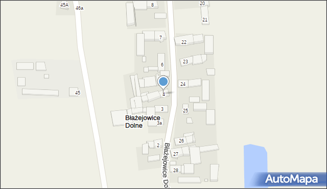 Błażejowice Dolne, Błażejowice Dolne, 4, mapa Błażejowice Dolne