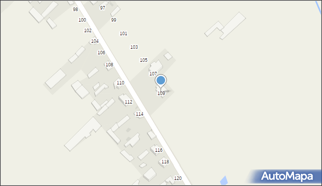 Błaziny Dolne, Błaziny Dolne, 109, mapa Błaziny Dolne