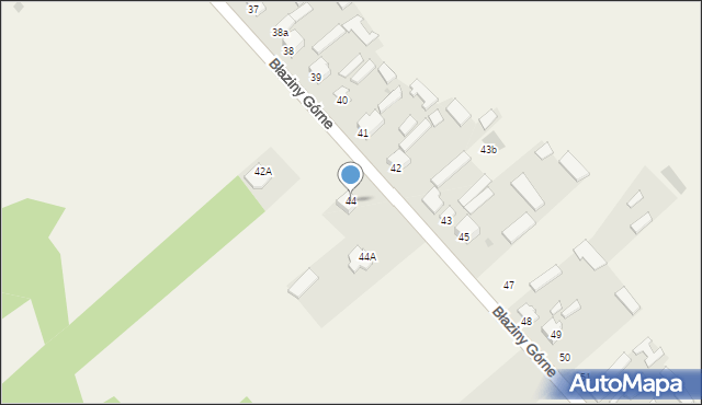 Błaziny Górne, Błaziny Górne, 44, mapa Błaziny Górne