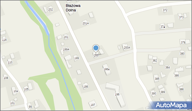 Błażowa Dolna, Błażowa Dolna, 200, mapa Błażowa Dolna