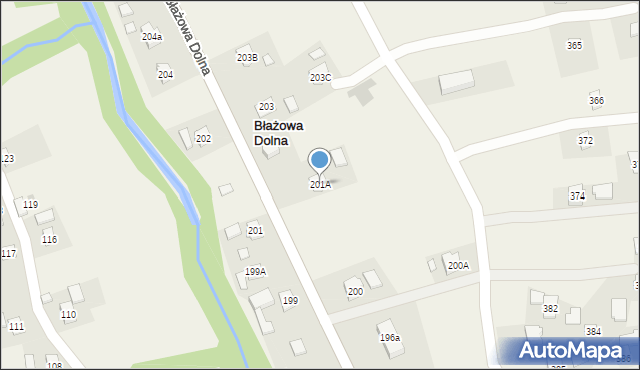 Błażowa Dolna, Błażowa Dolna, 201A, mapa Błażowa Dolna